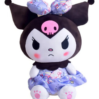 Peluche Kuromi con Vestido Estampado Sanrio