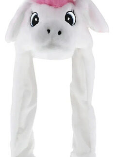 Gorro Unicornio Burrita Blanco con Orejas Móviles Luz LED