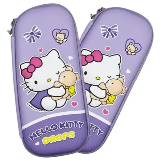 Estuche Lapicera Escolar 3D Kuromi y Hello Kitty Color Lila Osito