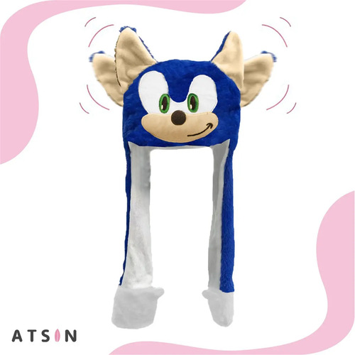 Gorro Sonic Negro con Orejas Móviles y Luz LED Kawaii Regalo - Image 8