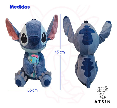 Peluche Stitch con Trapos 45cm Suave y Adorable para Abrazar - Image 2