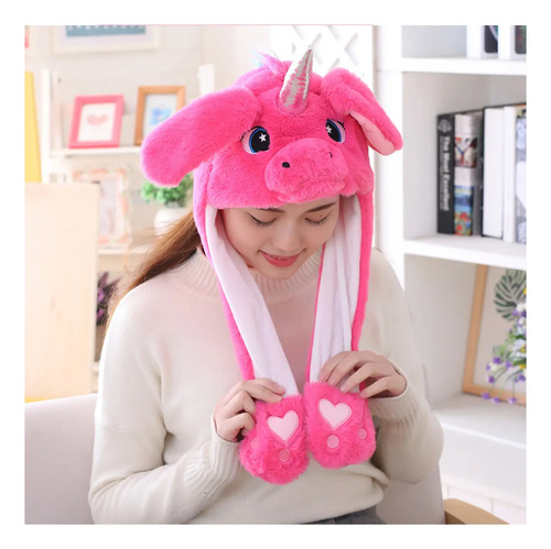 Gorro Unicornio Azul con Orejas Móviles con Luz LED Brillante - Image 16