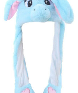 Gorro Unicornio Azul con Orejas Móviles con Luz LED Brillante
