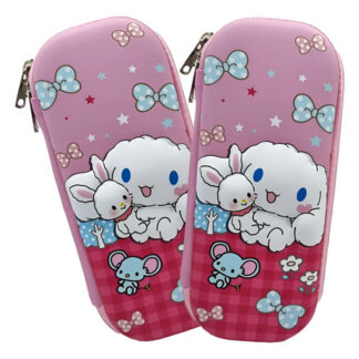 Estuche Lapicera Escolar 3D Kuromi Color Rosa Claro Cinnamoroll