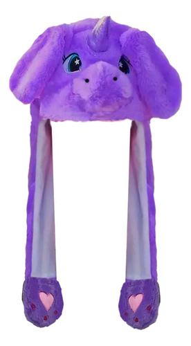 Gorro Unicornio Azul con Orejas Móviles con Luz LED Brillante - Image 6