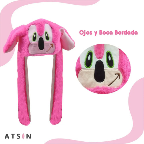 Gorro Sonic Negro con Orejas Móviles y Luz LED Kawaii Regalo - Image 15