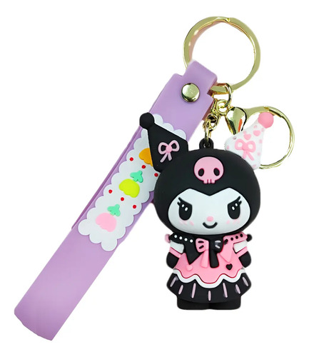Llavero de Kuromi Rosa para Llaves y Decoración Rosa Chicle