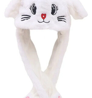 Gorro Conejita con Orejas Móviles y Luz LED Kawaii Divertido