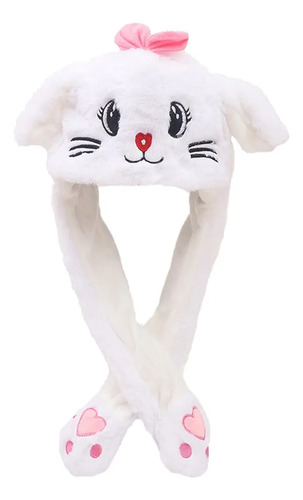 Gorro Conejita con Orejas Móviles y Luz LED Kawaii Divertido