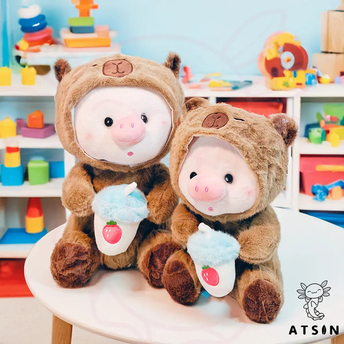 Peluche Cerdito Disfraz Capibara 35cm Suave Adorable - Image 4