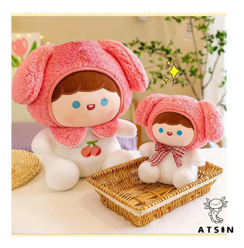 Peluche Muñeca Conejo Flor de Cerezo Grande Kawaii - Image 4