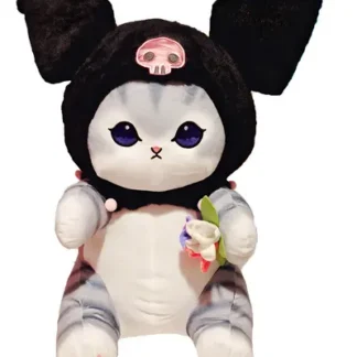 Juguete Peluche Kawaii Fusand Vestido de Kuromi Grande Color Mofusand