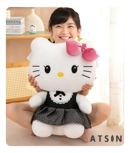 Peluche Hello Kitty Vestido Negro 45cm Suave Adorable - Image 7