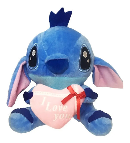 Peluche Stitch D Lilo & Stitch San Valentín Rosa Baby Regalo Azul