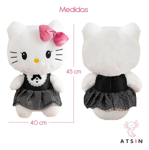 Peluche Hello Kitty Vestido Negro 45cm Suave Adorable - Image 2