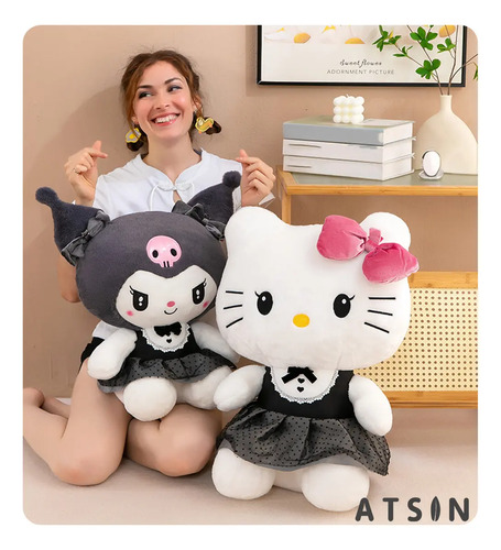 Peluche Hello Kitty Vestido Negro 45cm Suave Adorable - Image 8