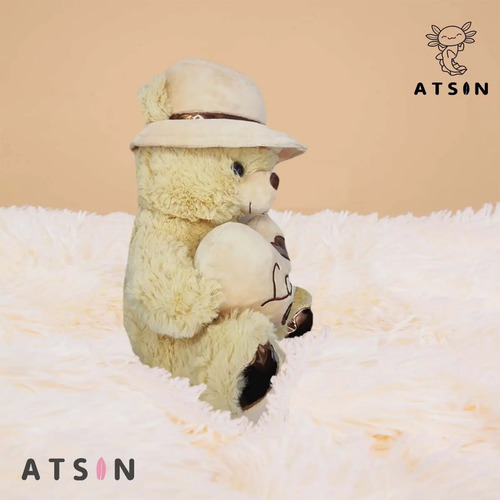 Peluche Suave Oso Elegante Centro de Mesa Divertido Regalo Dorado - Image 3