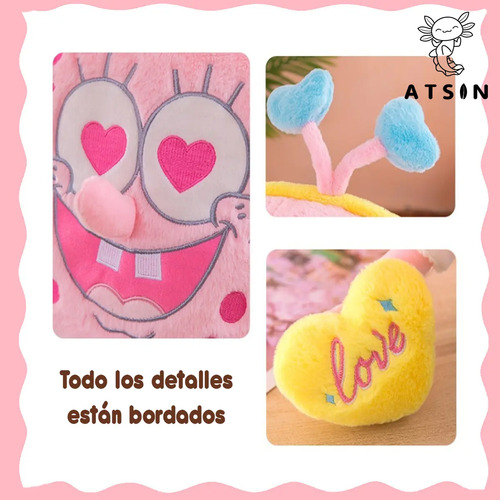 Peluche Bob Esponja Rosa Grande 55cm Kawaii Lindo y Suave - Image 5