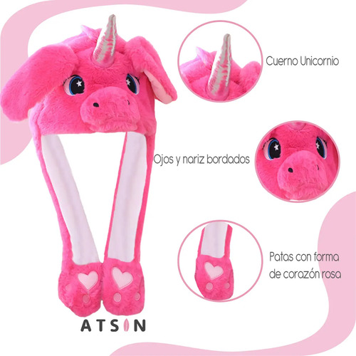 Gorro Unicornio Azul con Orejas Móviles con Luz LED Brillante - Image 13