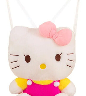 Mochila Bolsa Peluche Kuromi Kawaii Lindo Color Hello Kitty Rosa