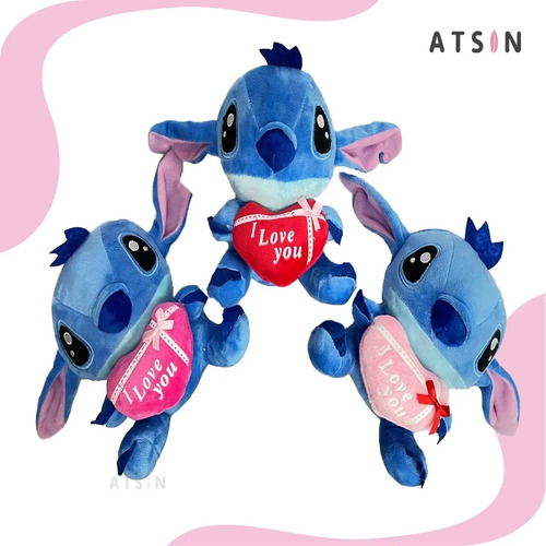 Peluche Stitch D Lilo & Stitch San Valentín Rosa Baby Regalo Azul - Image 6