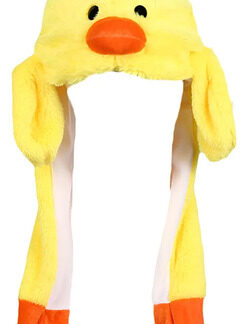 Gorro Pato Amarillo con Orejas Móviles y Luz LED
