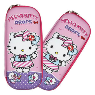 Estuche Lapicera Escolar 3D Kuromi y Hello Kitty Kawaii Color Rosa