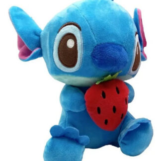 Peluche Stitch de Lilo & Stitch con Fresa Lindo Regalo Kawaii Azul