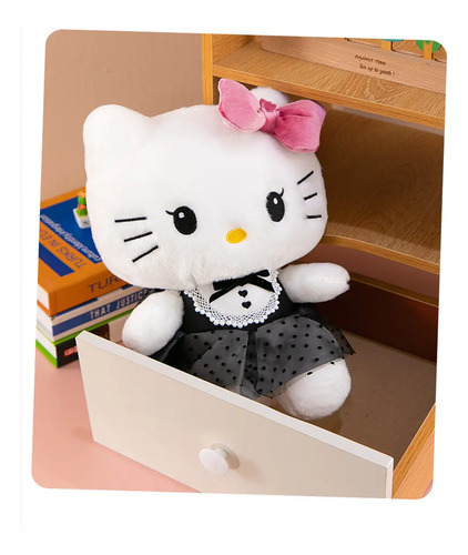 Peluche Hello Kitty Vestido Negro 45cm Suave Adorable - Image 6