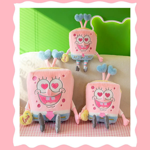 Peluche Bob Esponja Rosa Grande 55cm Kawaii Lindo y Suave - Image 7